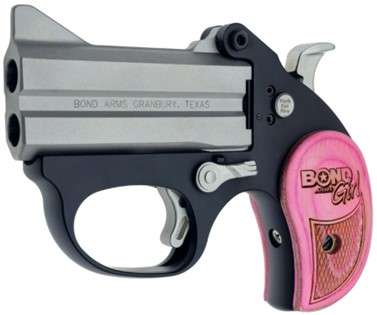 BOND ARMS STINGER BOND ARMS GIRL HGD 380ACP 3IN BBL O/U ALUMINUM SS MATTE FRAME PINK WOOD GRIPS