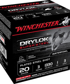 Winchester Drylok Magnum Plated Load 20 ga. 3 in. 1 oz. 3 Shot 25 rd.