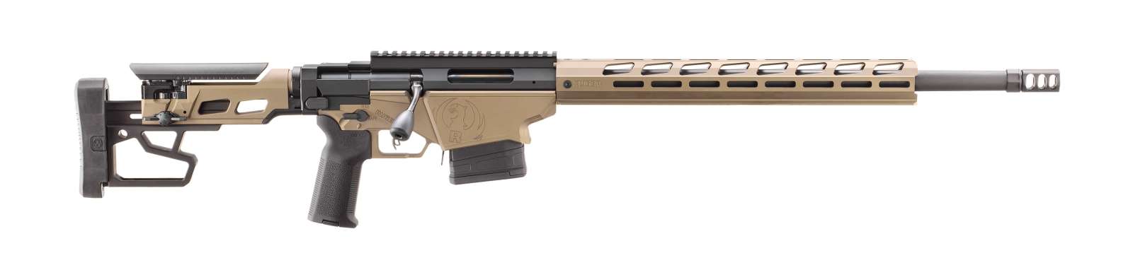 RUGER PRECISION RIFLE 300 WIN MAG 26" BBL, BRONZE CERAKOTE, 15" MLOK HG, 2-10RD MAGS 1 RUGER PRECISION RIFLE 300 WIN MAG 26" BBL, BRONZE CERAKOTE, 15" MLOK HG, 2-10RD MAGS