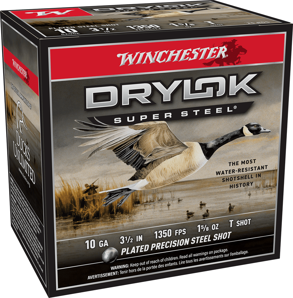 WINCHESTER 10 GA 3-1/2" T DRYLOK STEEL MAGNUM 1-5/8 OZ 25 RD/BX 10 BX/CS