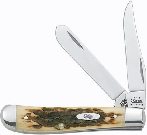 Case Amber Bone Stainless Steel Stockman Pocket Knife