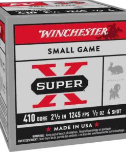 Winchester Super-X High-Brass Shotshells .410 ga 2-1/2" 1/2 oz 1245 fps #4 25/ct