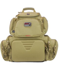 G-Outdoors Handgunner Backpack with 4 Handgun Cradle Tan