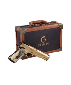 EAA Girsan MC1911 Gold Lux Handgun .38 Super 9rd Magazines(2) 5" Barrel Engraved Slide and Grips Luxury Case