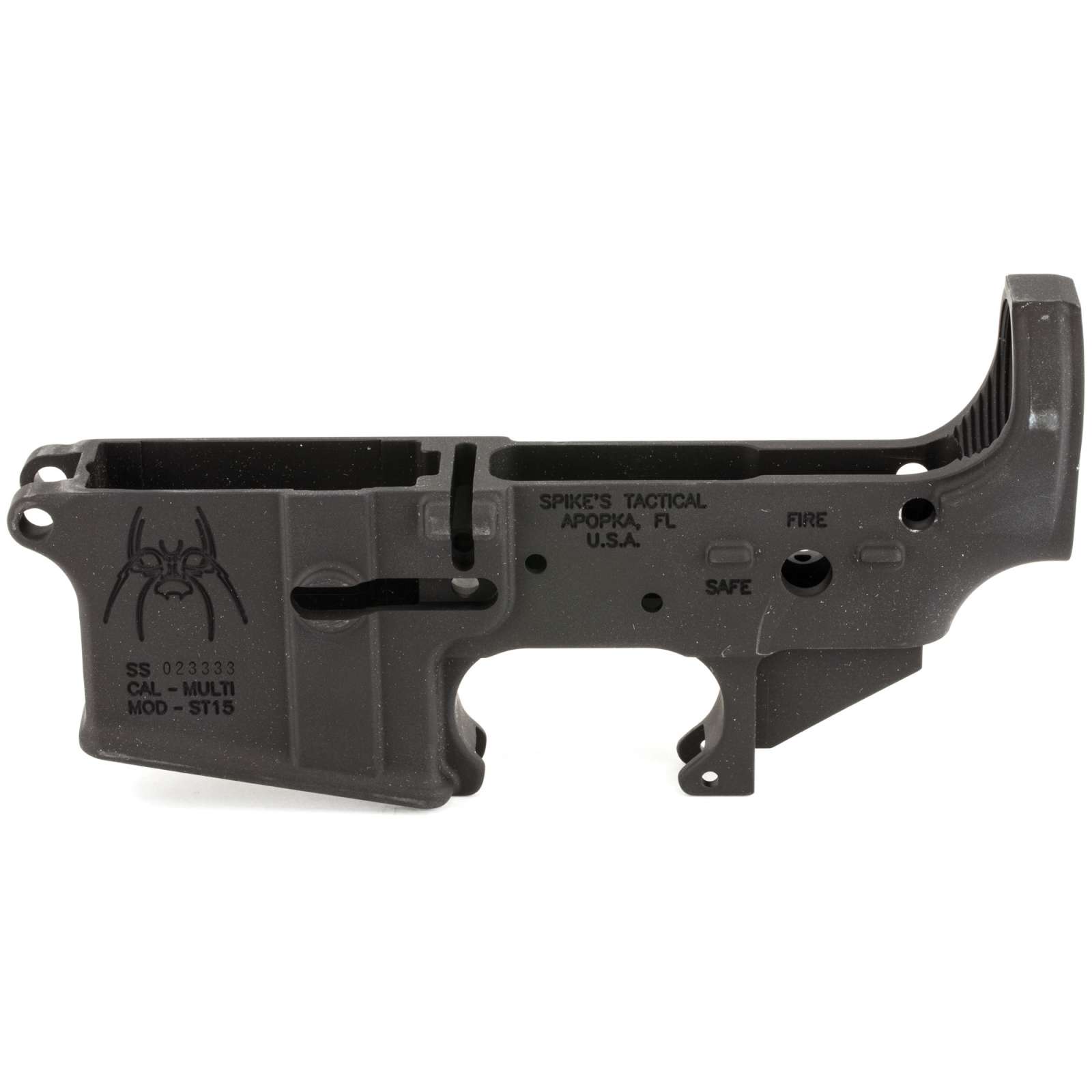 SPIKES TACT LWR REC SS ST-15 W/FIRE SPIDER