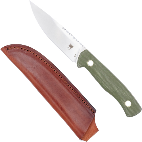 COBRATEC KOONSMAN 4" FIXED BLD - OD GREEN D2 W/LEATHER SHEATH 1 COBRATEC KOONSMAN 4" FIXED BLD - OD GREEN D2 W/LEATHER SHEATH