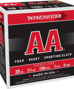 WINCHESTER AA 20GA 2.75" 7/8OZ - #8 1200FPS 250RD CASE LOT