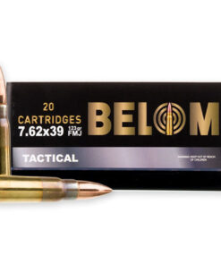 BELOM 7.62X39 BRASS 123GR FMJ 20RD BOX 24 BOXES PER CASE
