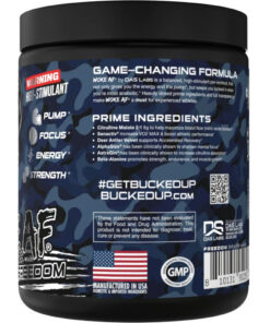 Bucked Up Woke AF Pre-Workout Freedom Grape 30 Serving Tub