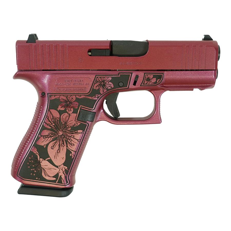 Glock 43X "Cherry Blossom" Medusa Pink Handgun 9mm Luger 10rd Magazines (2) 3.4" Barrel Accessory Grip Rail USA Made - Glock