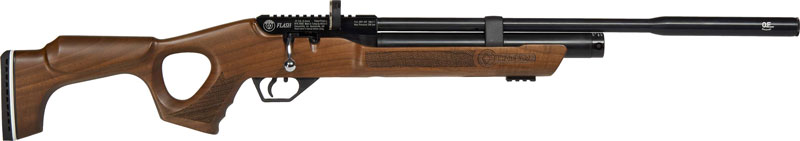 HATSAN FLASH QE .25 PCP 900 - FPS WALNUT/BLUED W/ 2 MAGS 1 HATSAN FLASH QE .25 PCP 900 - FPS WALNUT/BLUED W/ 2 MAGS