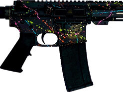 GLFA AR15 PISTOL 223 WYLDE - 7.5" S/S BBL SPLATTER BLACK