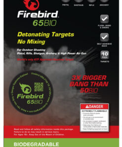 Firebird Targets FT65BIO 65mm Biodegradable Round Adhesive Exploding Target Pack of 10