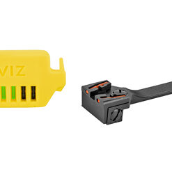 HIVIZ ADJ REAR SIGHT S&W RVLVR GR/RD