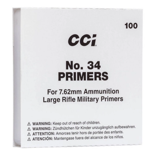 CCI PRIMER NO.34 NATO 100 RD/BX 10BX/BRICK 50 BX/CS