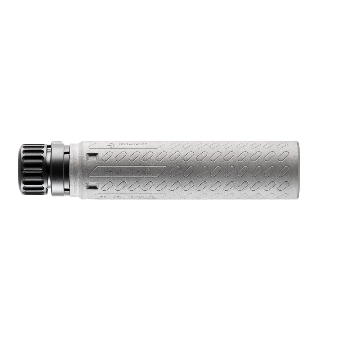 B&T X-762 RBS Full Size Suppressor 7.62/.308 Win 718 Inconel Rotex-SF Adapter - Gray