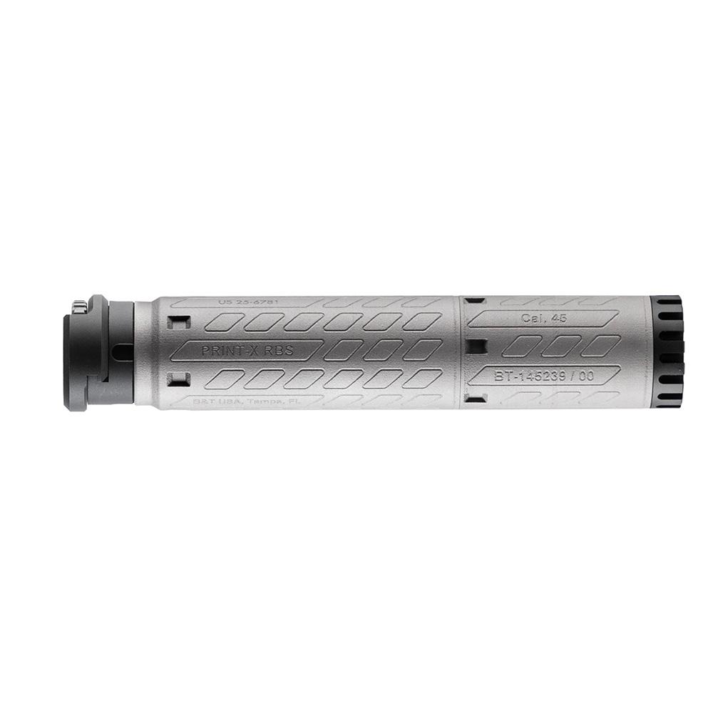 B&T Print-X SMG-M-45 45 Modular Quick Attach Suppressor .45 ACP Titanium Gray