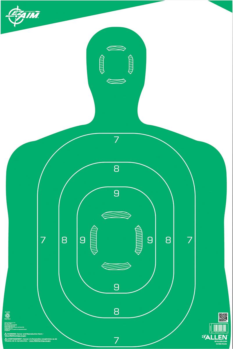 Allen EZ AIM Silhouette 12×18 Target Green- 10/ct