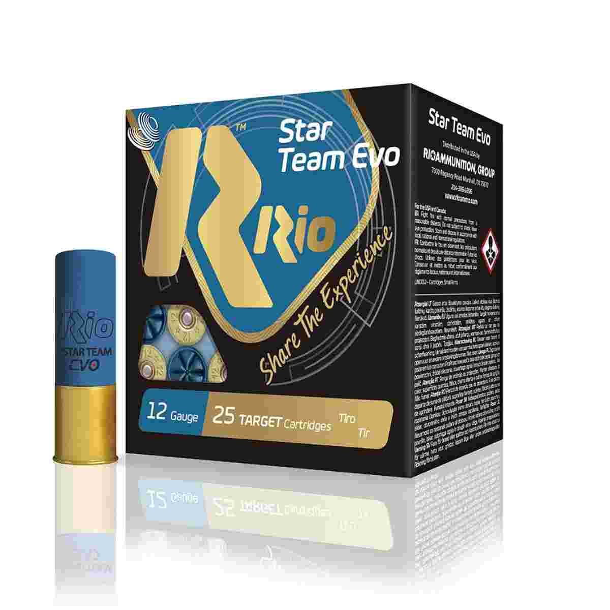 Rio Star Team Evo 28 Low Recoil Shotshells 12 ga 2-3/4" 1 oz 1135 fps #7.5 25/ct