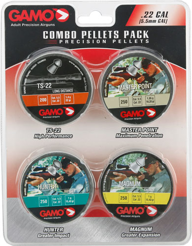 GAMO COMBO ASSORT 22 CAL - TS-22 HUNTER MAG & MP PELLET
