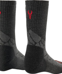Badlands Lw Merino Crew Sock Blk/Gry Large