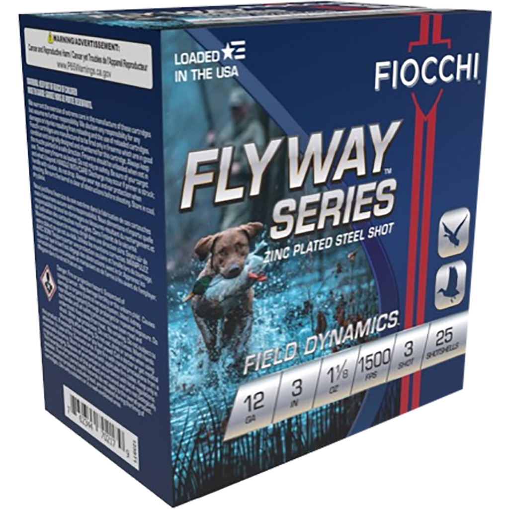 Fiocchi Flyway Shotgun Loads 12 ga. 3 in. 1 1/8 oz. 1500 FPS 3 Shot 25 rd. 1 Fiocchi Flyway Shotgun Loads 12 ga. 3 in. 1 1/8 oz. 1500 FPS 3 Shot 25 rd.
