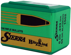 SIERRA BULLETS 6MM .243 - 55GR BLITZKING 100CT 1 SIERRA BULLETS 6MM .243 - 55GR BLITZKING 100CT