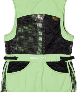 BROWNING MESH SHOOTING VEST R- - HAND WOMEN'S LG BLACK/NEOMINT