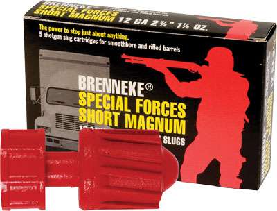 BRENNEKE SPECIAL FORCES MAGNUM AMO 12GA 2.75 IN 11/4OZ 5-RD 1 BRENNEKE SPECIAL FORCES MAGNUM AMO 12GA 2.75 IN 11/4OZ 5-RD