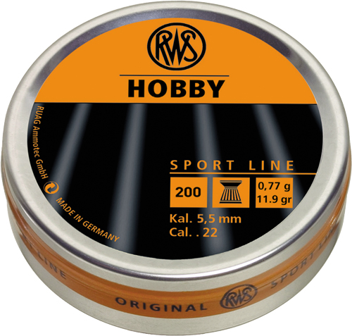 RWS PELLETS 22 HOBBY 11.9GR - SPORT LINE 200-PACK