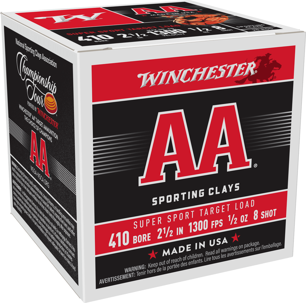 WINCHESTER AA SUPER SPORT 410GA 2.5" #8 SHOT 1/2OZ 25RD BX 250RD CS