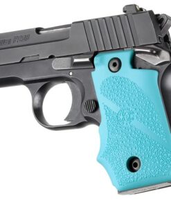 Hogue Rubber Grip with Finger Grooves for SIG Sauer P238 - Aqua
