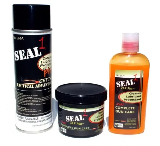 SEAL 1 SKIT-4 TACTICAL GUN CARE KIT CLP LIQUID & PASTE PRE-SAT. CLOTHS  FIBER CLOTH BRUSH &SWABS