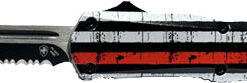 TEMPLAR KNIFE SMALL OTF BACK - THE RED 2.75" BLK TANTO SRRTED