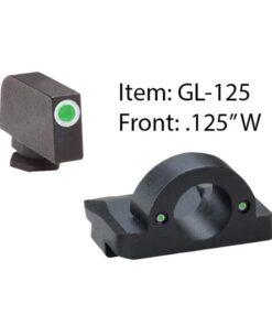 AmeriGlo Ghost Ring Night Sight Set For Select Glocks / Front Tritium - Green - Front Outline - White / Rear Tritium - Green