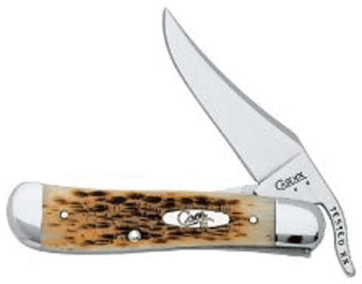 Case Cutlery Stainless Steel RussLock Amber Bone
