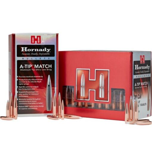 Hornady Aluminum A-Tip Match Rifle Bullets SEQUENTIAL 6mm .243" 110 gr (1-7.7")  500/ct