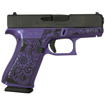 Glock 43X "Mandala" Purple Pearl Frame Handgun 9mm Luger 10rd Magazines(2) 3.4" Barrel Accessory Rail USA Made - Glock