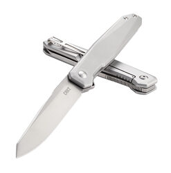 CRKT FACET SILVER 3.37" PLAIN EDGE