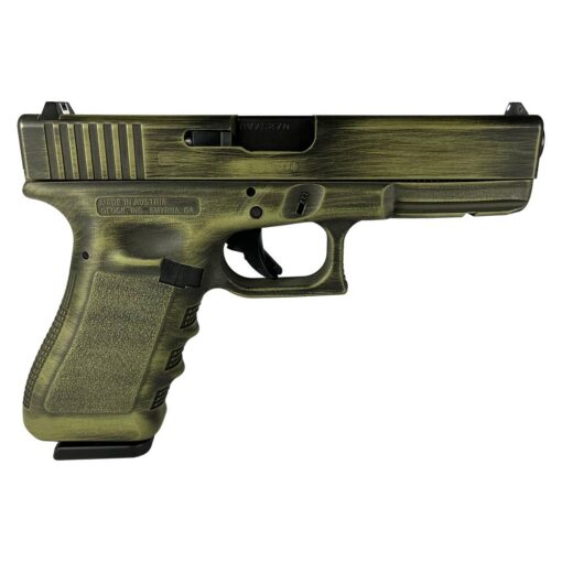 Glock 17 Gen 3 Custom "Bazooka Green Destressed" Handgun 9mm Luger 17/rd Magazines (2) 4.49" Barrel Austria