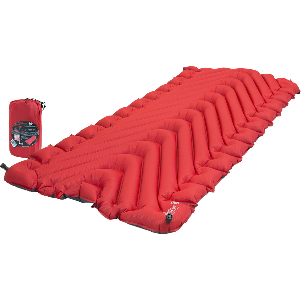Klymit Insulated Static V Luxe Sleeping Pad Red 3 Klymit Insulated Static V Luxe Sleeping Pad Red - Image 3