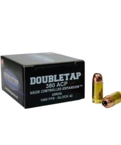 Double Tap Controlled Expansion Handgun Ammunition 380 ACP 95gr JHP 1000 fps 20/ct