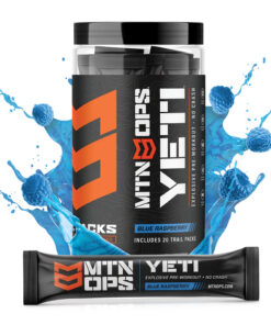 MTN Ops Yeti Preworkout Blue Raspberry Trail Pack 20 ct.