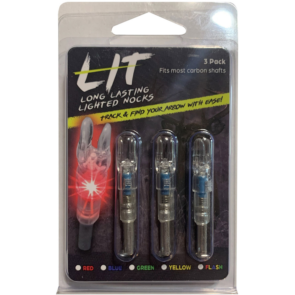 Flex Fletch LIT Lighted Arrow Nocks .204 Red 3 pk. 1 Flex Fletch LIT Lighted Arrow Nocks .204 Red 3 pk.