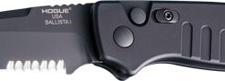 HOGUE BALLISTA-I BUTTON AUTO - TANTO PRT. SERRATED MATTE BLK