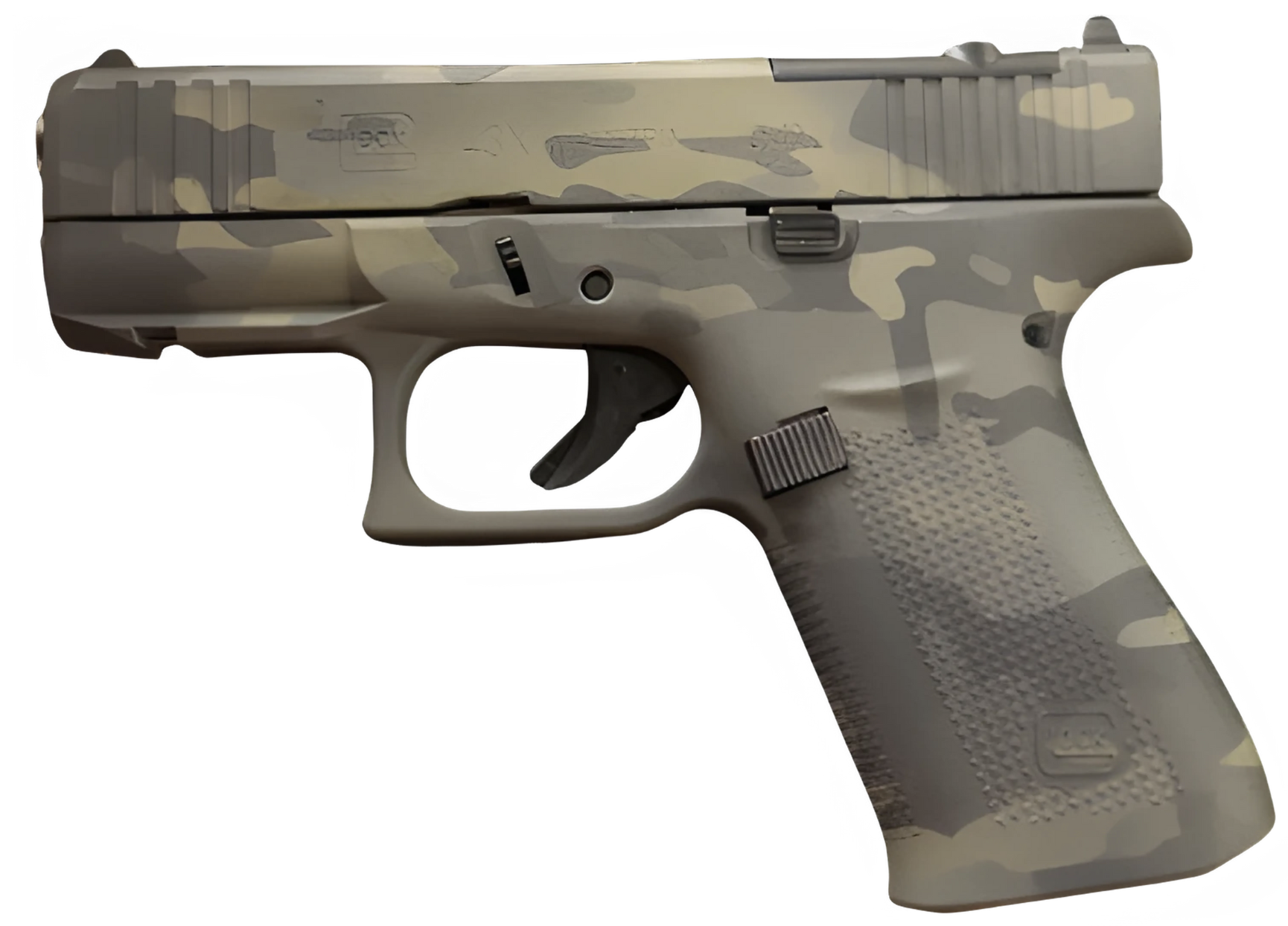 GLOCK 43X MOS BLACK MULTI CAM FS 9MM PISTOL 3.39" FXD 5.5lb 2-10RD MAGS - Glock