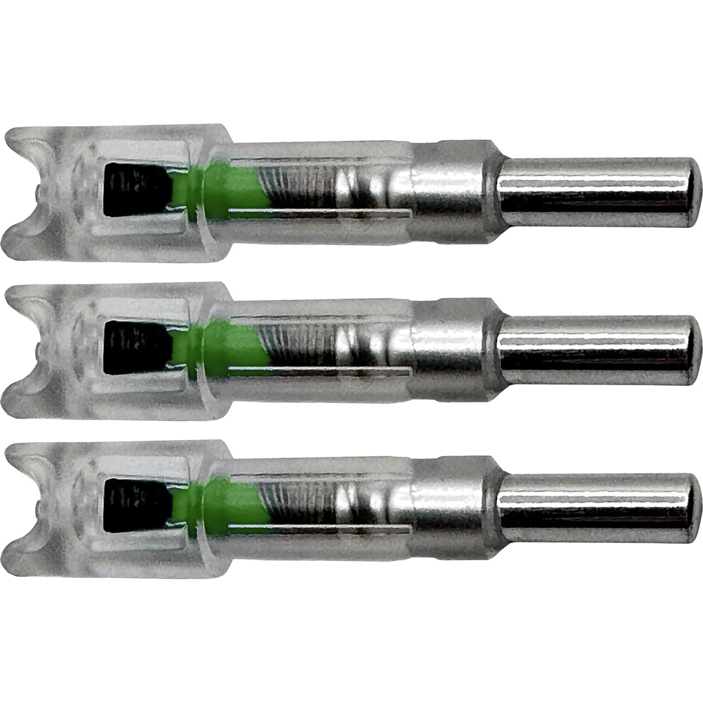 Flex Fletch LIT Lighted Crossbow Nocks .300 Green 3 pk. 1 Flex Fletch LIT Lighted Crossbow Nocks .300 Green 3 pk.