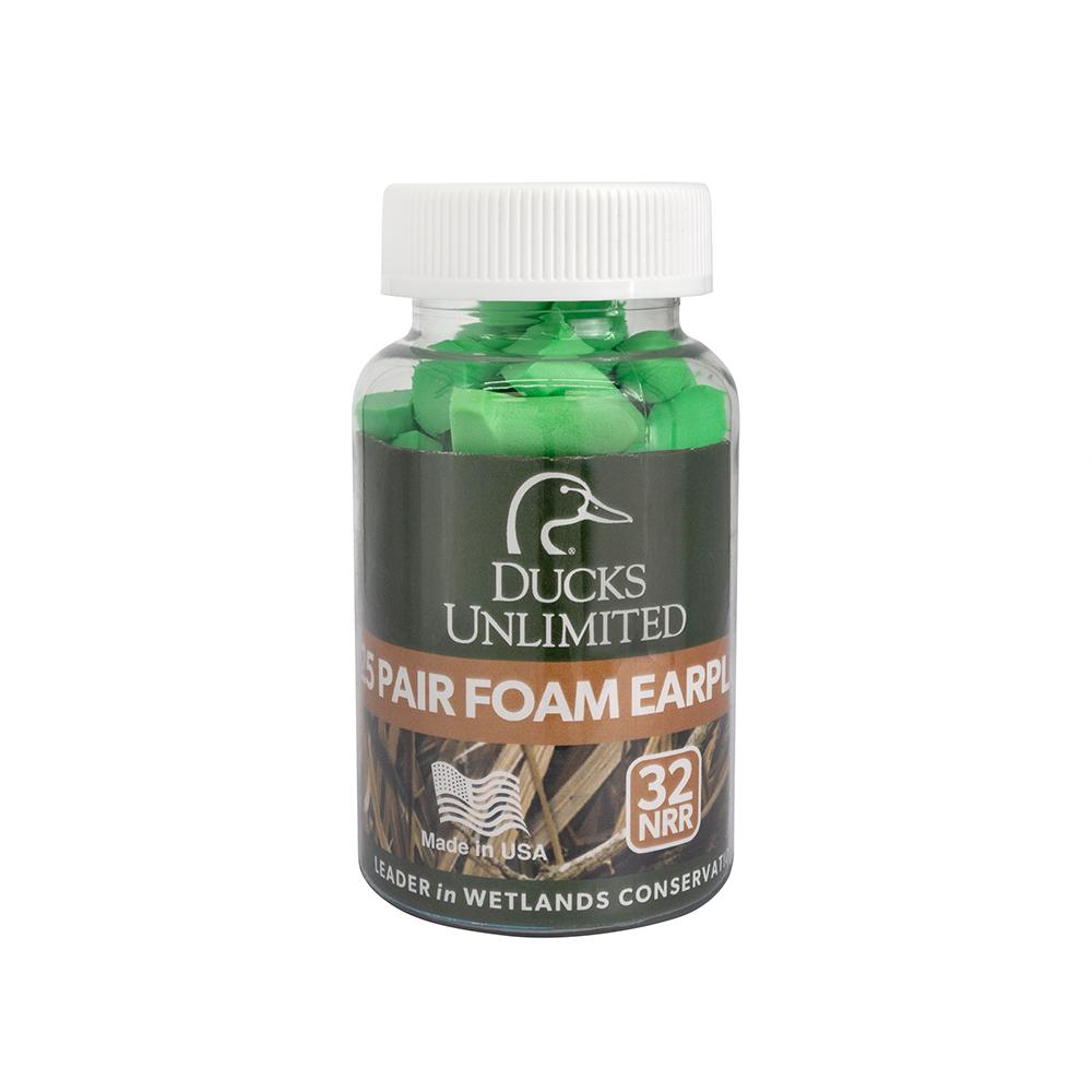 Ducks Unlimited Foam Earplugs 32dB Green 25/pr Jar