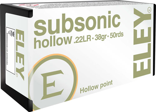 ELEY SUBSONIC 22LR 38GR HP - 50RD 100BX/CS 2 ELEY SUBSONIC 22LR 38GR HP - 50RD 100BX/CS - Image 2
