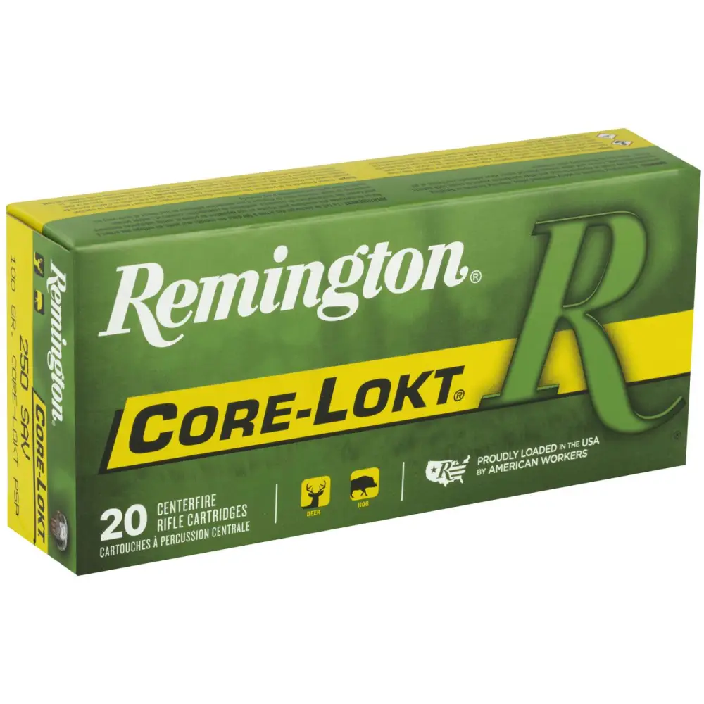 REMINGTON CORE- LOKT AMO 250 SAV 100GR PSP 20RD (10 BOX CASE) 1 REMINGTON CORE- LOKT AMO 250 SAV 100GR PSP 20RD (10 BOX CASE)